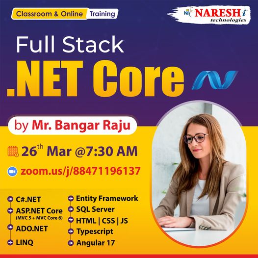 Best Full Stack .NET Training in AMeerpet - Naresh IT,Hyderabad,Educational & Institute,Computer Courses