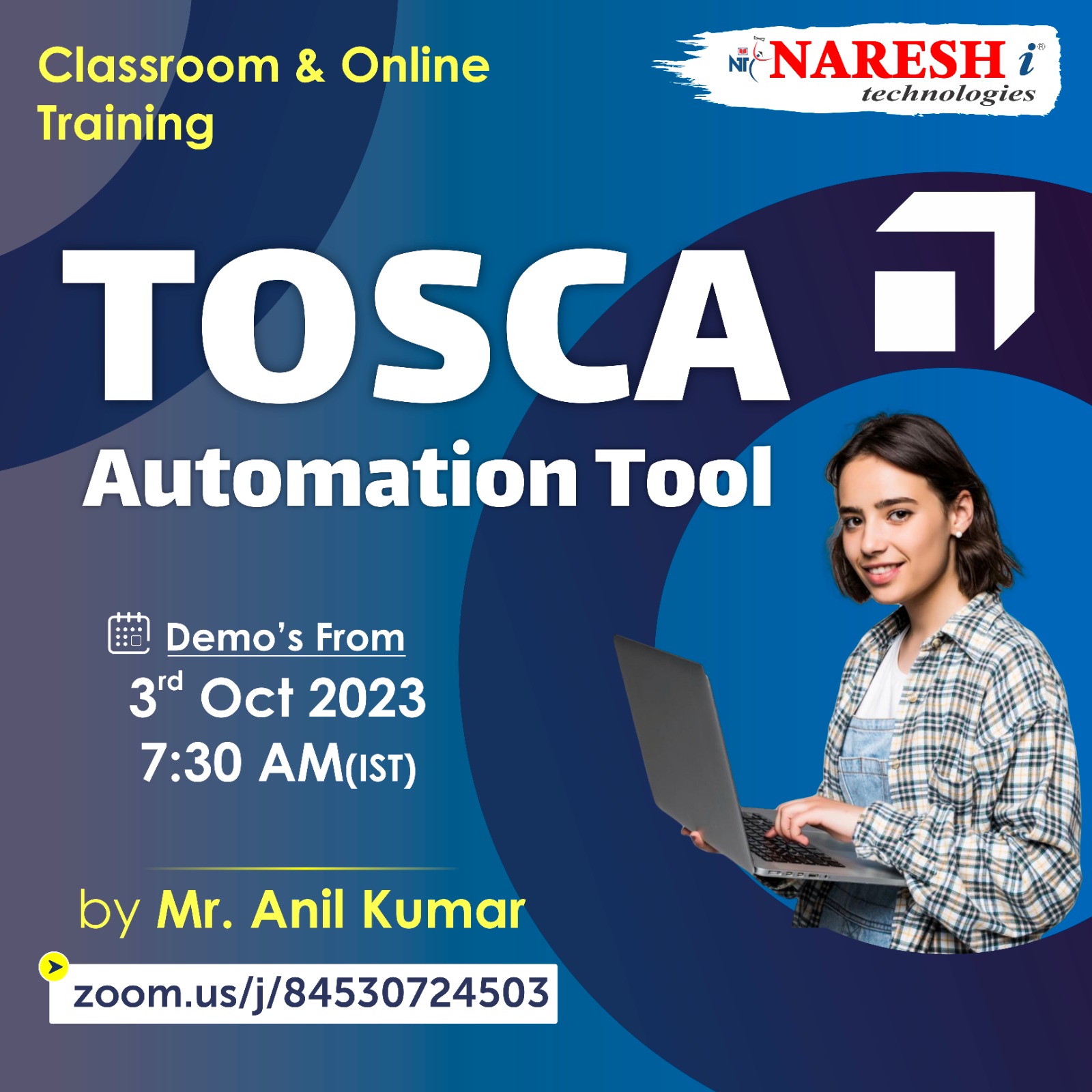 Free Demo On TOSCA Automation Training in NareshIT,Hyderabad,Services,Education & Classes,77traders
