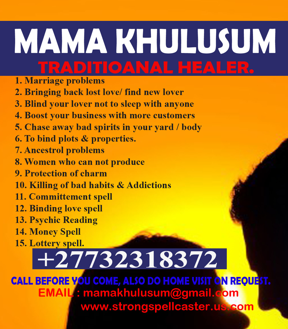 LOST LOVE SPELL CASTER +27732318372 MAMA KHULUSUM IN NEWCASTLE-,Johannesburg,Services,Free Classifieds,Post Free Ads,77traders.com
