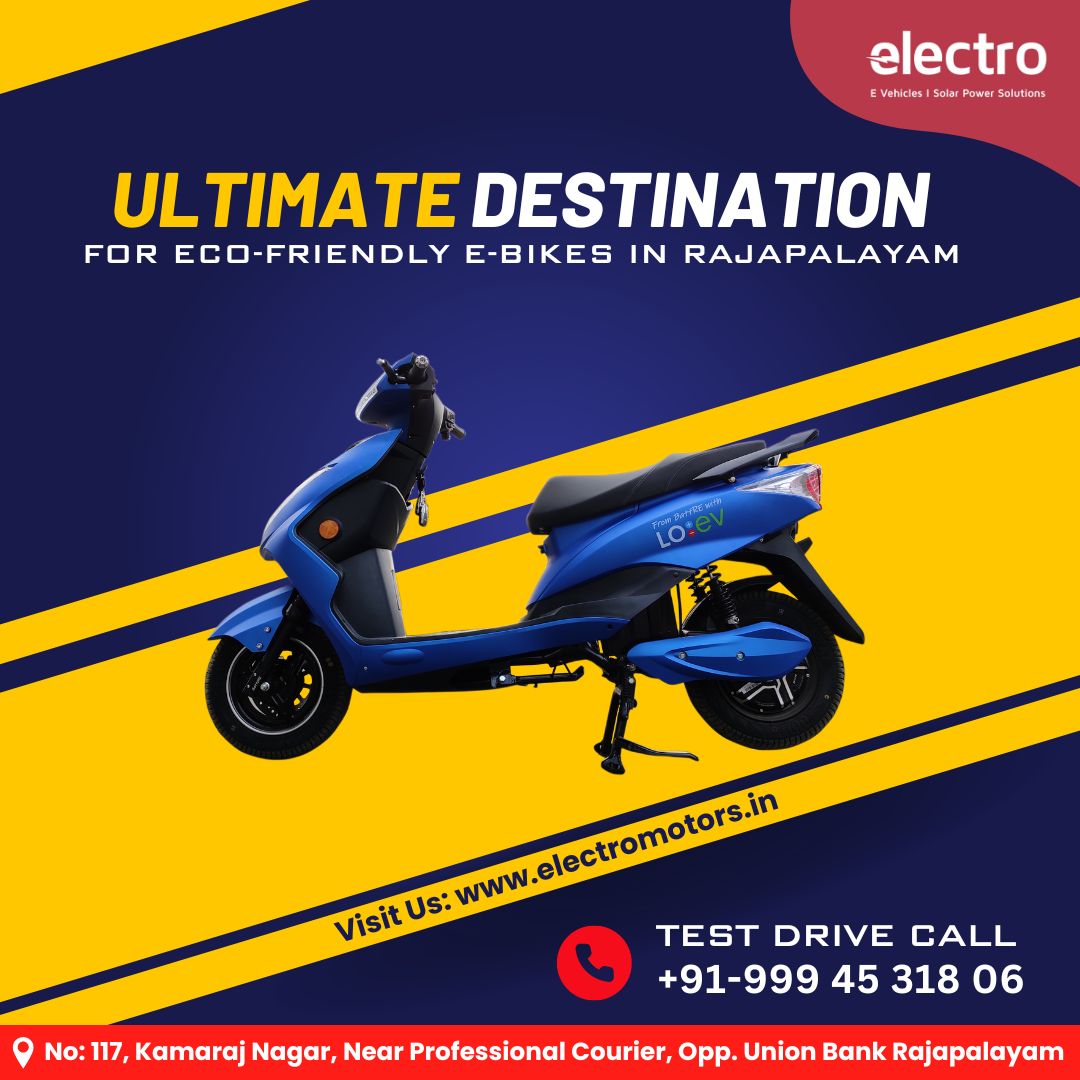 The Leading Electric Scooter Dealer in Rajapalayam,Rajapalayam,Bikes,Scooters