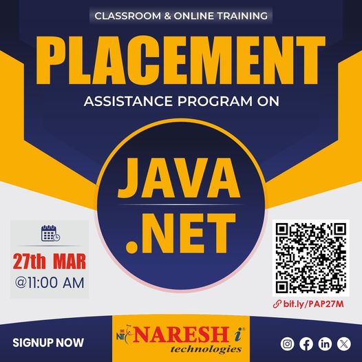 Placement Assistance Program On JAVA Developer & .Net - Naresh IT,Hyderabad,Services,Free Classifieds,Post Free Ads,77traders.com
