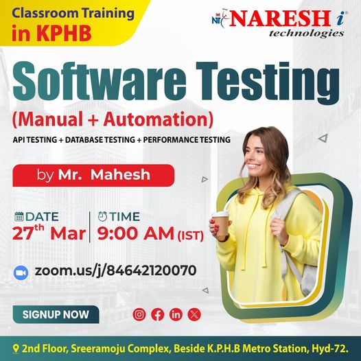 Best Selenium Classroom Training in KPHB Naresh IT,Hyderabad,Educational & Institute,Computer Courses