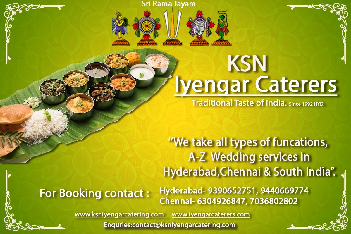 KSN IYENGAR WEDDING CATERERS,Hyderabad - Malkajgiri,Services,Other Services,77traders