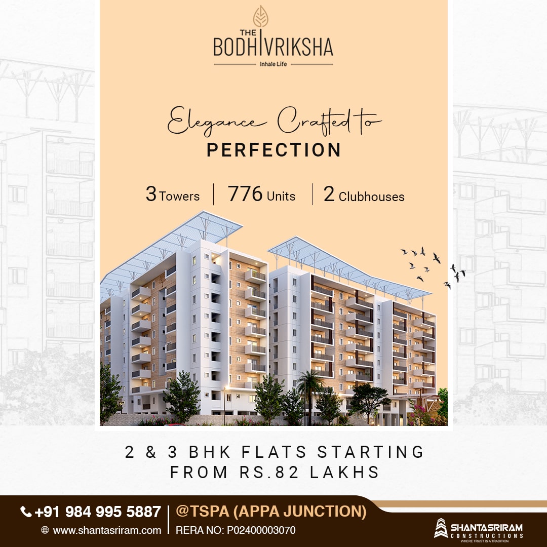 New apartments for sale in TSPA Appa junction | Shantasriram Construct,Hyderabad,Real Estate,For Sale : House & Apartment
